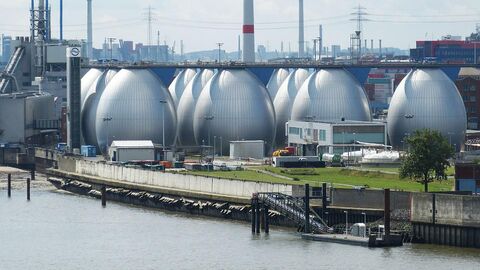 Industrielles Abwasser Kläranlage im Hamburger Hafen