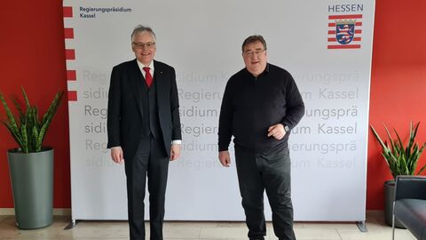 Vorstandsvorsitzender Ingo Buchholz (Kasseler Sparkasse) und Regierungspräsident Mark Weinmeister Vorstandsvorsitzender Ingo Buchholz (Kasseler Sparkasse) und Regierungspräsident Mark Weinmeister