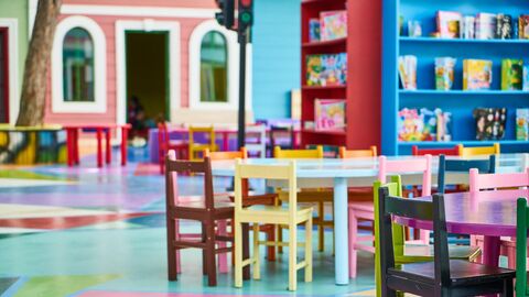 Kindertagesbetreuung Raum in einem Kindergarten