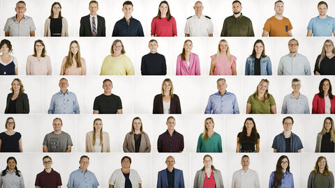 Mehrere Mitarbeiter des RP Kassel (Portraitaufnahme / Kachelansicht)