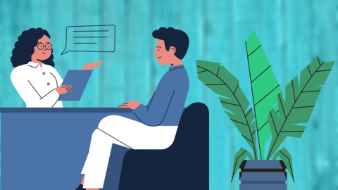 Ein geduldiger Arzt und sein Patient