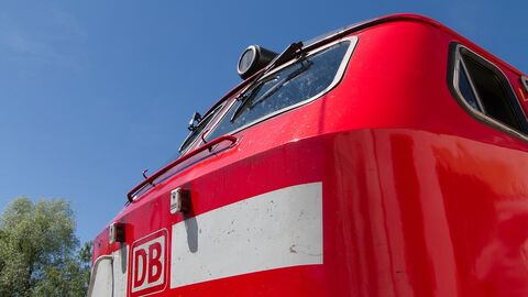 Anschnitt einer Lok der Deutschen Bahn. 