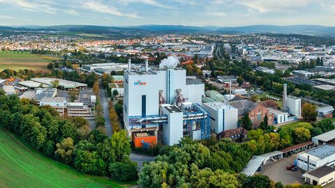 Luftaufnahme des Müllheizkraftwerks in Kassel
