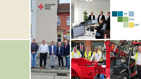 Collage aus Bilder der RP vor Ort-Reise