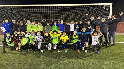 Gruppenbild der Fußballmannschaft