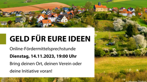 Online-Fördermittelsprechstunde am Donnerstag, 14.11.
