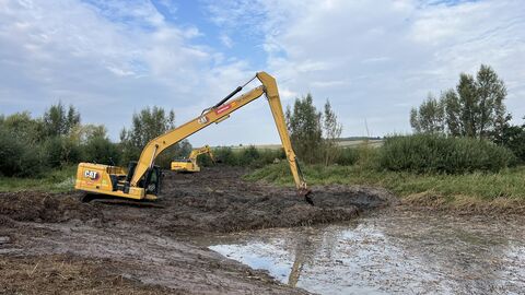 Baggerarbeiten im Naturschutzgebiet  (NSG) „Kelzer Teiche“ bei Hofgeismar (Landkreis Kassel) 
